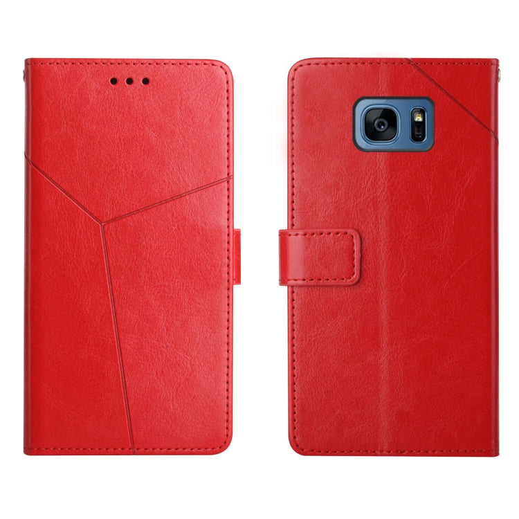 For Samsung Galaxy S7 Y Stitching Horizontal Flip Leather Phone Case