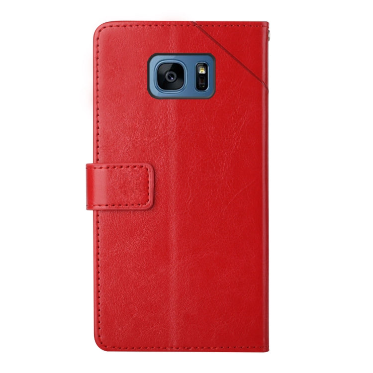 For Samsung Galaxy S7 Y Stitching Horizontal Flip Leather Phone Case