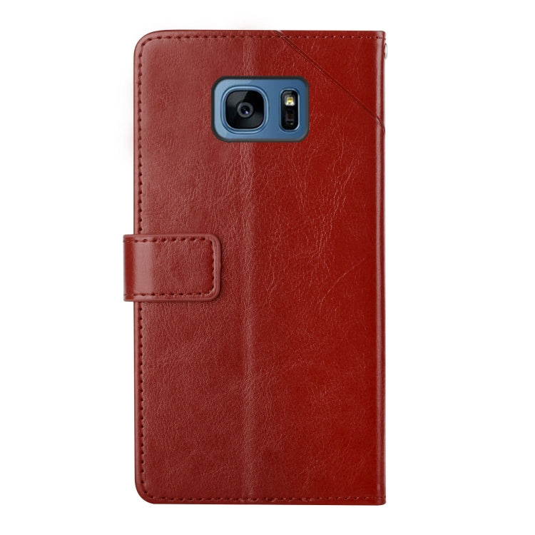 For Samsung Galaxy S7 Y Stitching Horizontal Flip Leather Phone Case