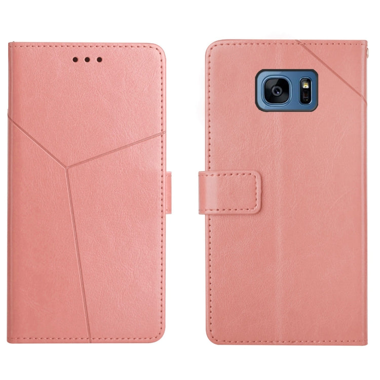 For Samsung Galaxy S7 Y Stitching Horizontal Flip Leather Phone Case