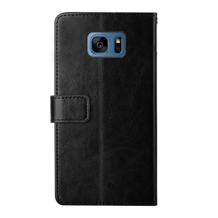 For Samsung Galaxy S7 Edge Y Stitching Horizontal Flip Leather Phone Case