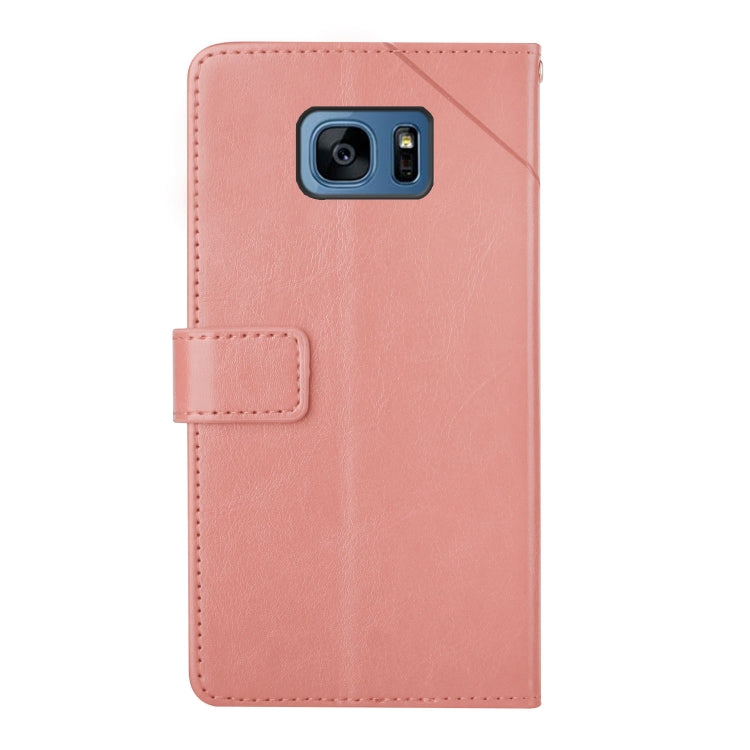 For Samsung Galaxy S7 Edge Y Stitching Horizontal Flip Leather Phone Case