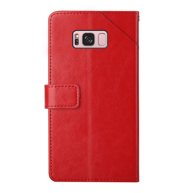 For Samsung Galaxy S8 Y Stitching Horizontal Flip Leather Phone Case