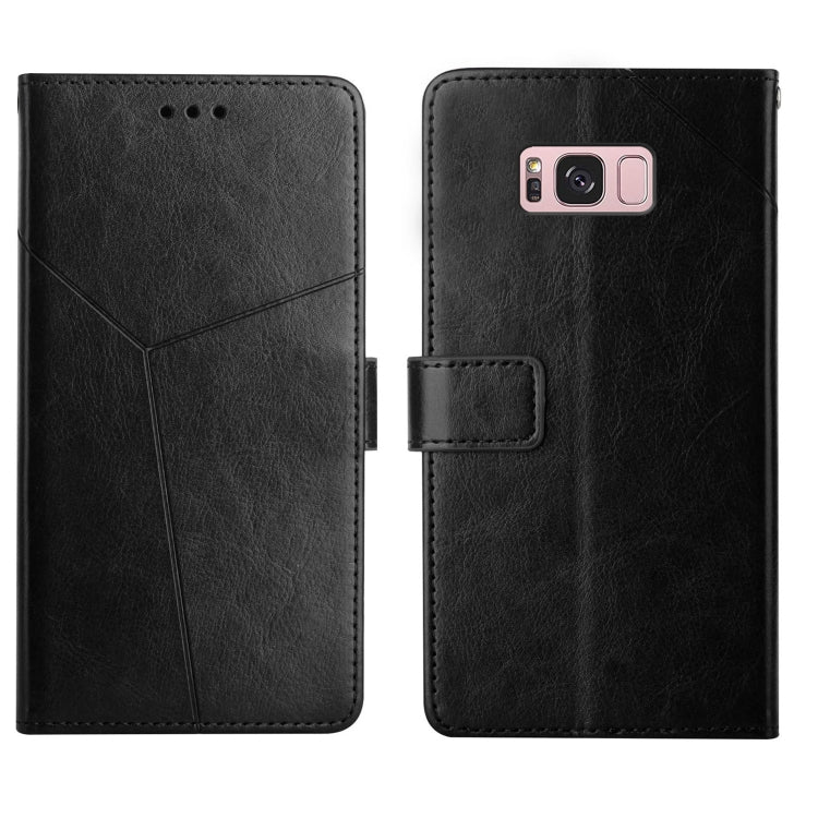 For Samsung Galaxy S8+ Y Stitching Horizontal Flip Leather Phone Case