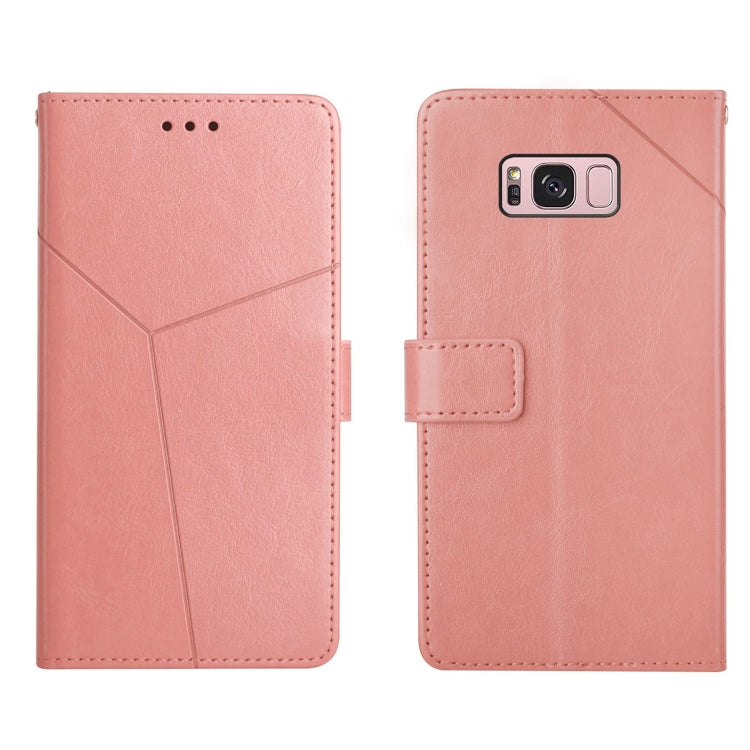 For Samsung Galaxy S8+ Y Stitching Horizontal Flip Leather Phone Case