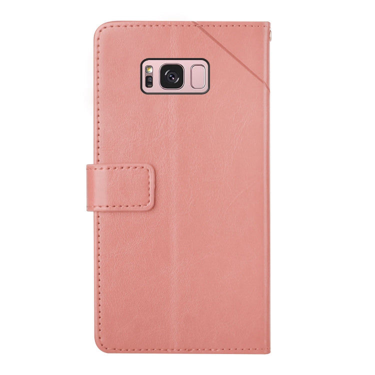 For Samsung Galaxy S8+ Y Stitching Horizontal Flip Leather Phone Case