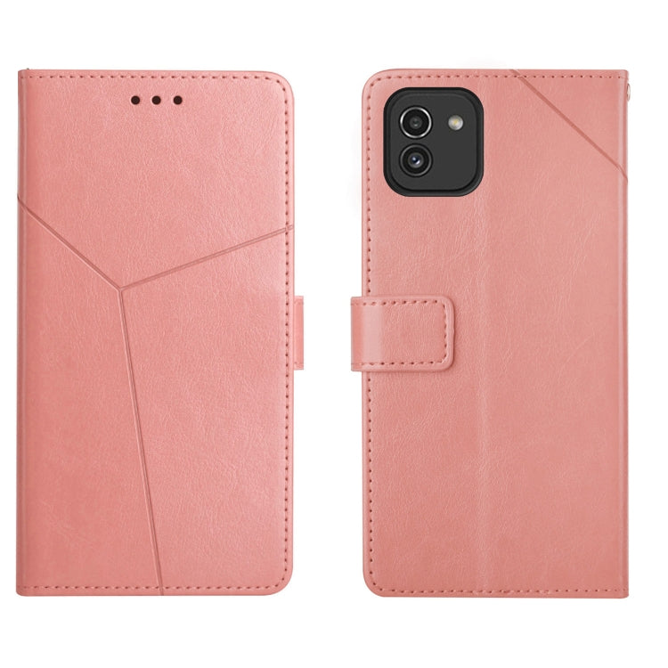 For Samsung Galaxy A03 166mm EU Version Y Stitching Horizontal Flip Leather Phone Case