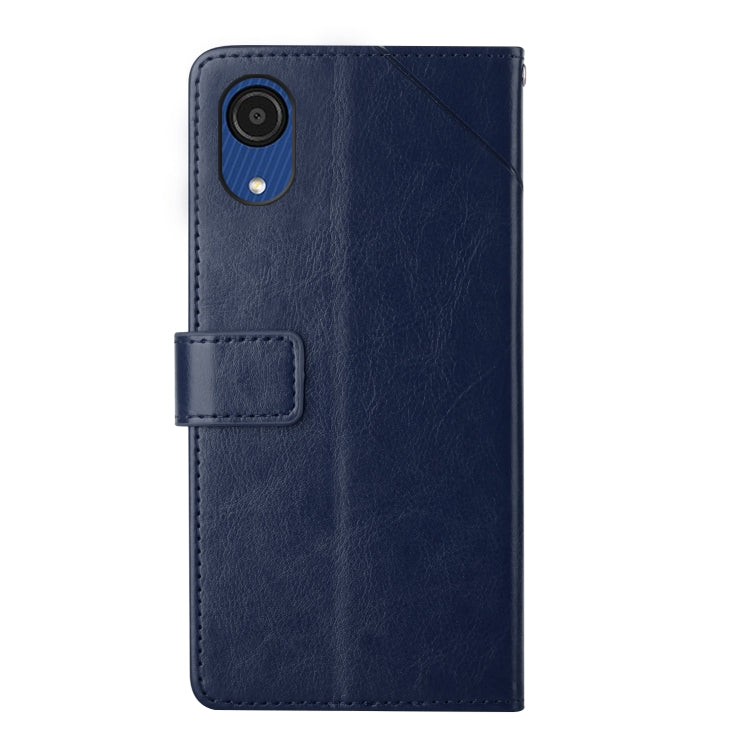 For Samsung Galaxy A03 Core Y Stitching Horizontal Flip Leather Phone Case
