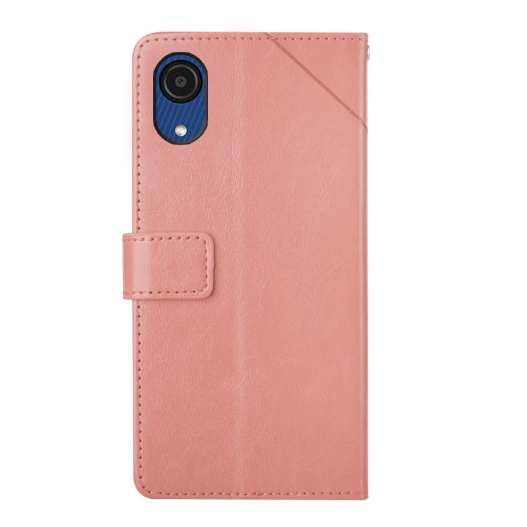 For Samsung Galaxy A03 Core Y Stitching Horizontal Flip Leather Phone Case