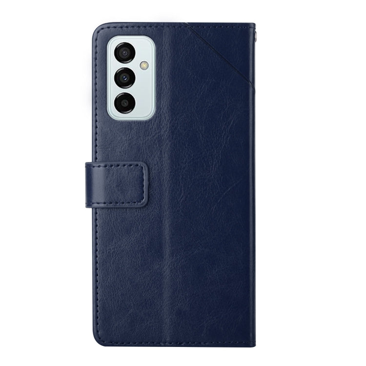 For Samsung Galaxy M23 Y Stitching Horizontal Flip Leather Phone Case