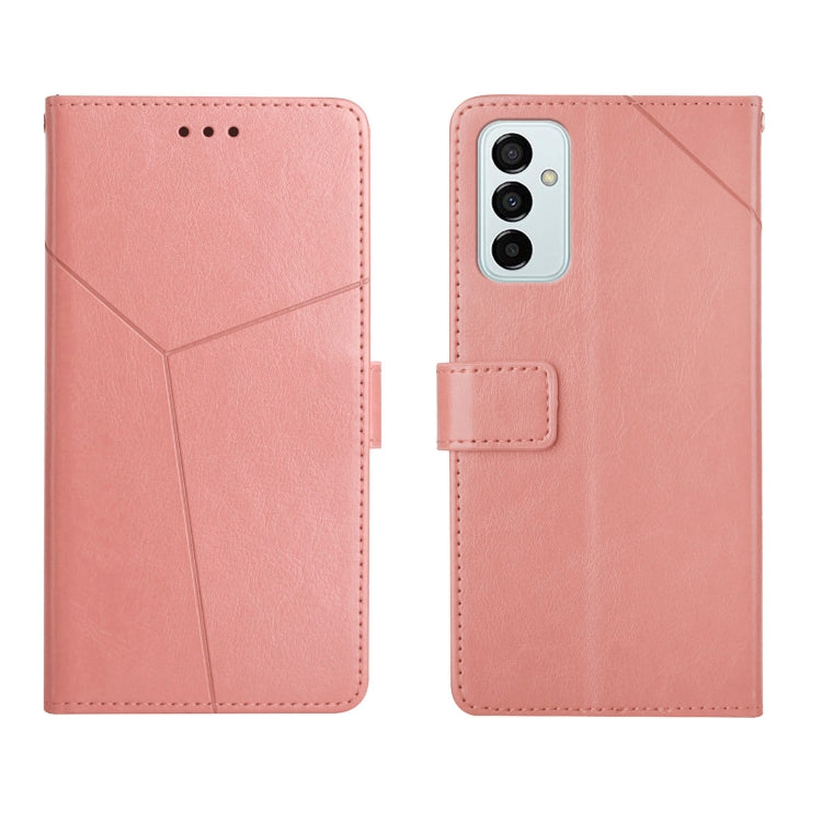 For Samsung Galaxy M23 Y Stitching Horizontal Flip Leather Phone Case