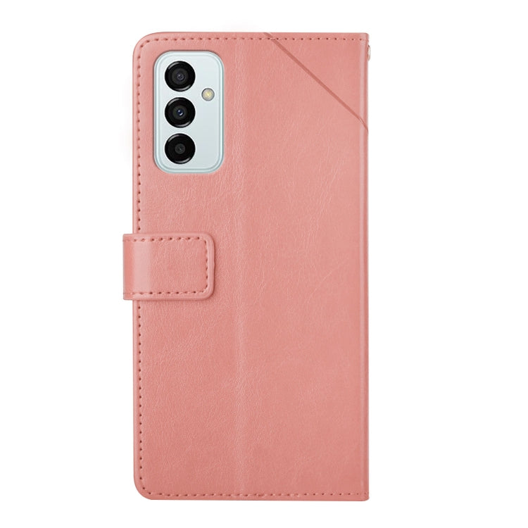For Samsung Galaxy M23 Y Stitching Horizontal Flip Leather Phone Case