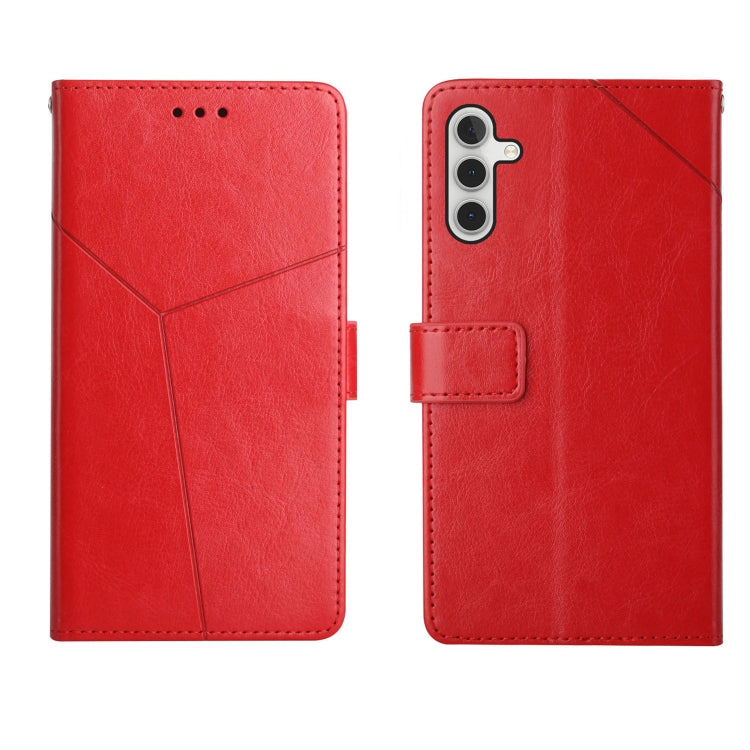 For Samsung Galaxy A13 5G Y Stitching Horizontal Flip Leather Phone Case