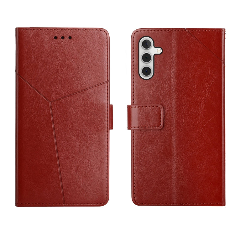 For Samsung Galaxy A13 5G Y Stitching Horizontal Flip Leather Phone Case