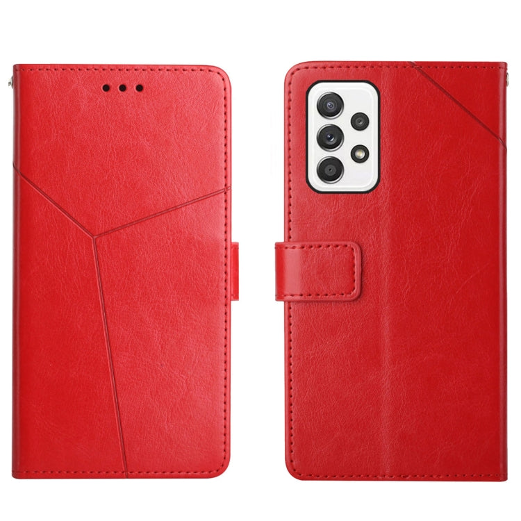 For Samsung Galaxy A23 4G Y Stitching Horizontal Flip Leather Phone Case