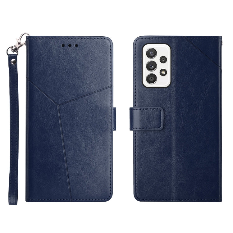 For Samsung Galaxy A53 5G Y Stitching Horizontal Flip Leather Phone Case