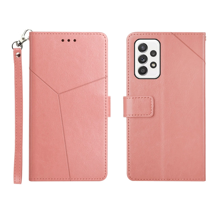 For Samsung Galaxy A53 5G Y Stitching Horizontal Flip Leather Phone Case