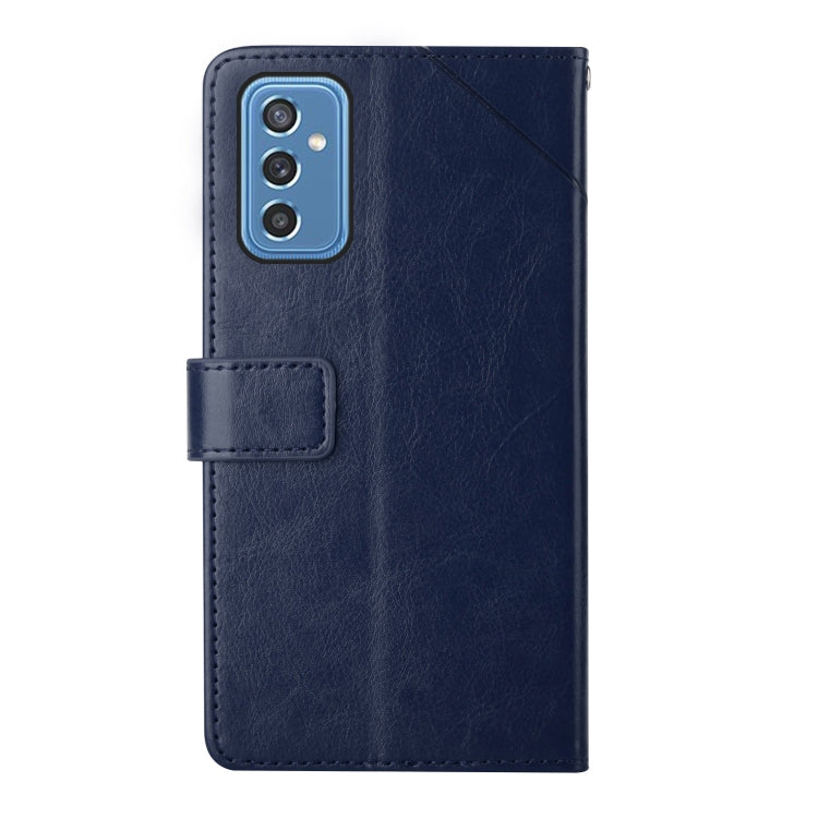 For Samsung Galaxy M52 5G Y Stitching Horizontal Flip Leather Phone Case