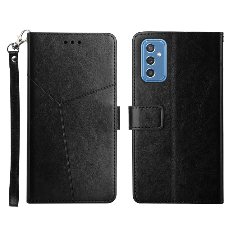 For Samsung Galaxy M52 5G Y Stitching Horizontal Flip Leather Phone Case