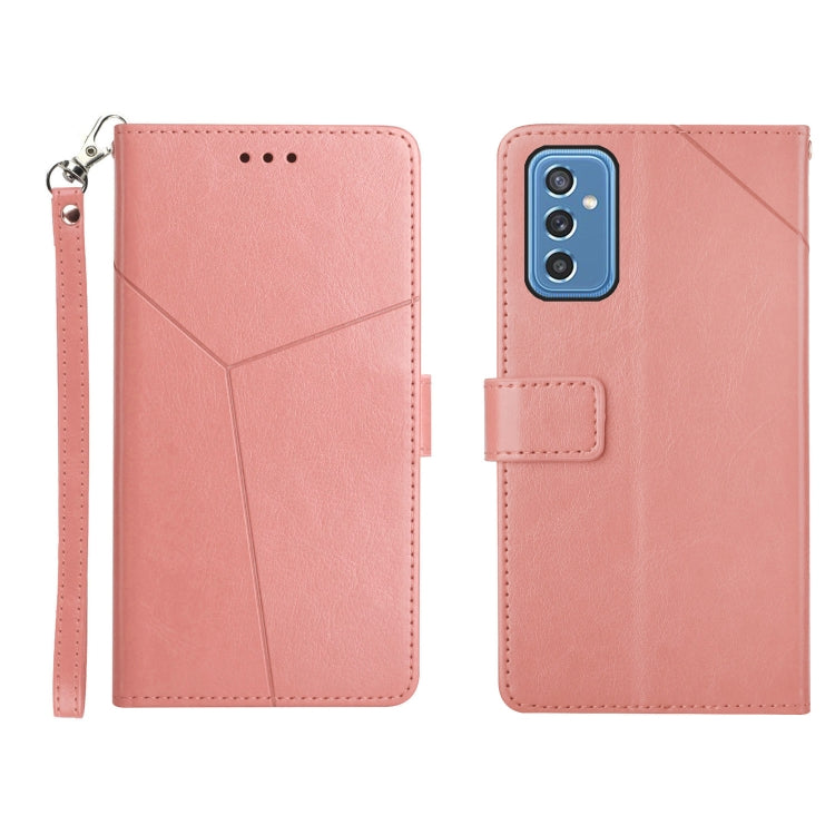 For Samsung Galaxy M52 5G Y Stitching Horizontal Flip Leather Phone Case