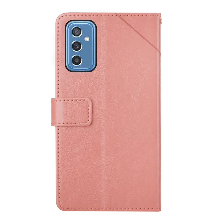 For Samsung Galaxy M52 5G Y Stitching Horizontal Flip Leather Phone Case