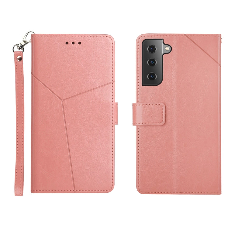 For Samsung Galaxy S22 Y Stitching Horizontal Flip Leather Phone Case