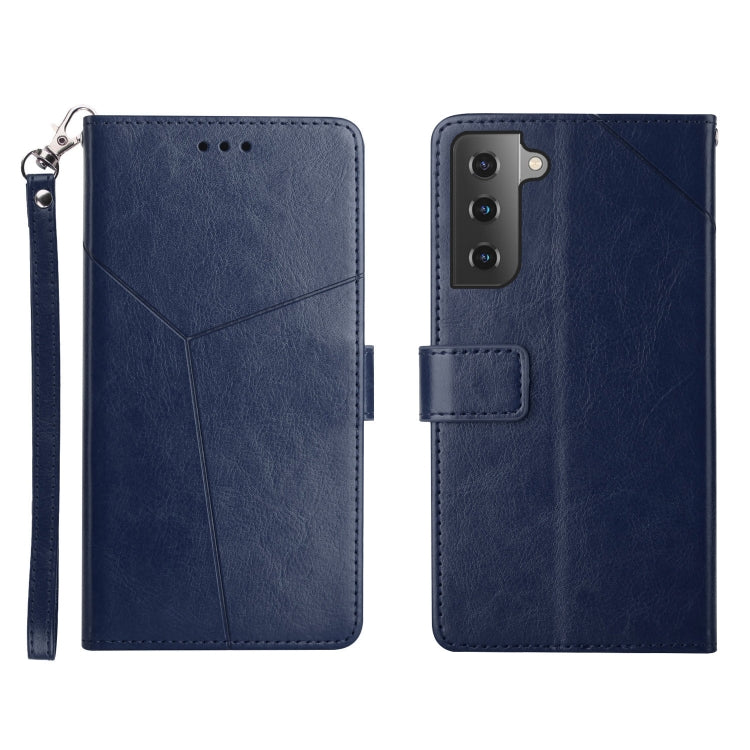 For Samsung Galaxy S22+ Y Stitching Horizontal Flip Leather Phone Case