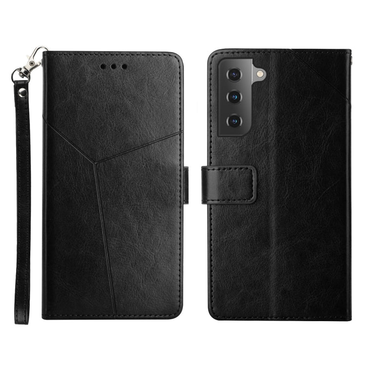 For Samsung Galaxy S22+ Y Stitching Horizontal Flip Leather Phone Case