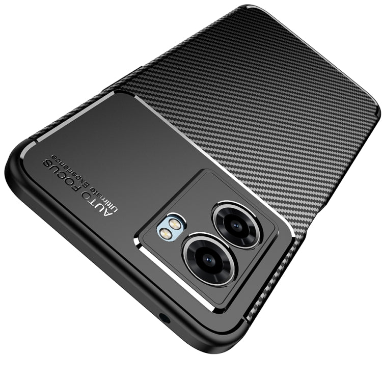 For OPPO A57 2022 Carbon Fiber Texture Shockproof TPU Phone Case