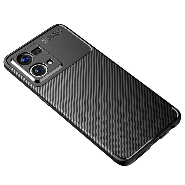 For OPPO Reno7 4G Global Carbon Fiber Texture Shockproof TPU Phone Case