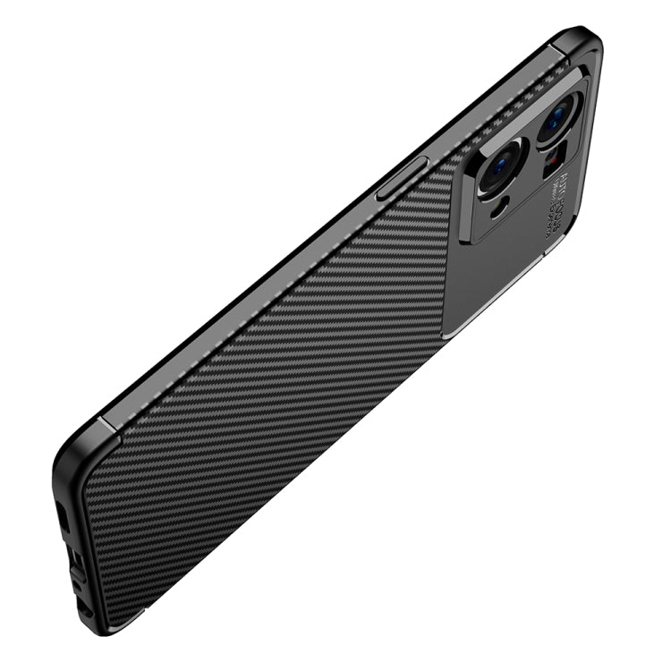 For OPPO Reno7 4G Global Carbon Fiber Texture Shockproof TPU Phone Case