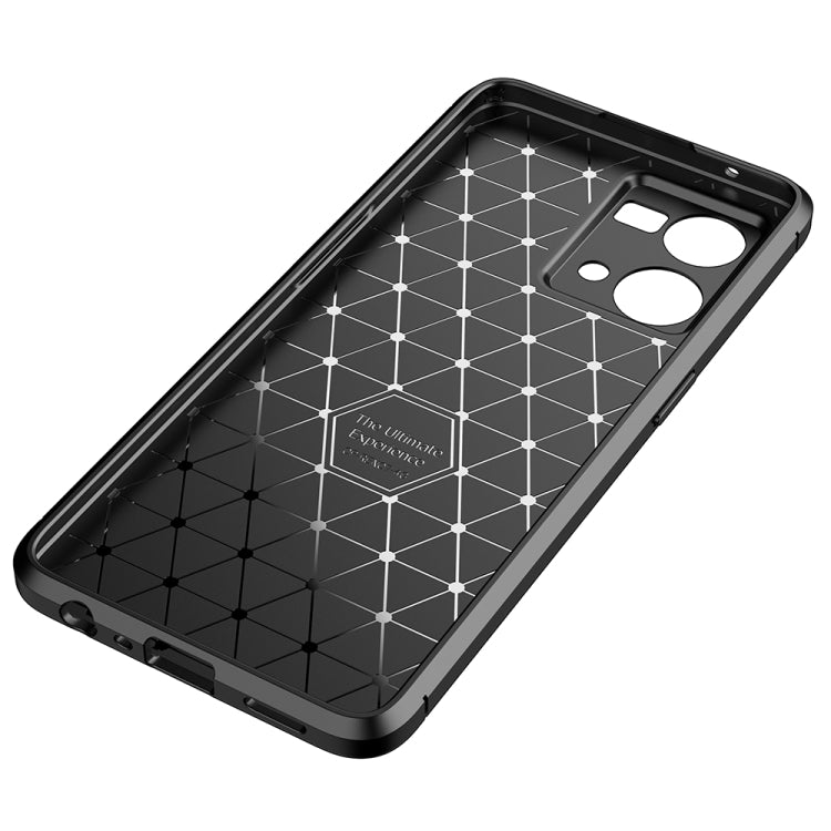 For OPPO Reno7 4G Global Carbon Fiber Texture Shockproof TPU Phone Case