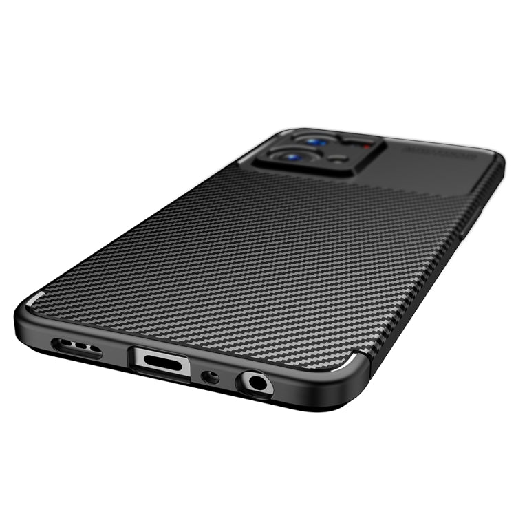 For OPPO Reno7 4G Global Carbon Fiber Texture Shockproof TPU Phone Case
