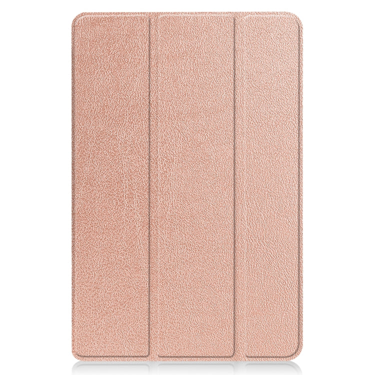 For OPPO Pad Three-folding Holder Custer Texture Leather Tablet Case