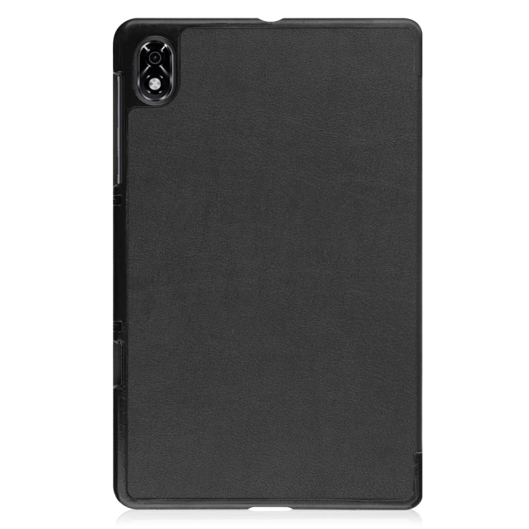 For Lenovo Legion Y700 Three-folding Holder Custer Texture Leather Tablet Case