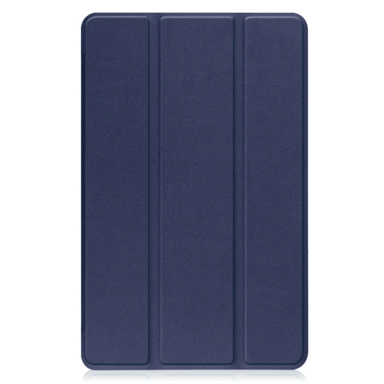 For Lenovo Legion Y700 Three-folding Holder Custer Texture Leather Tablet Case