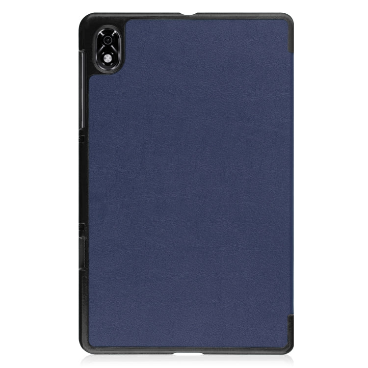 For Lenovo Legion Y700 Three-folding Holder Custer Texture Leather Tablet Case