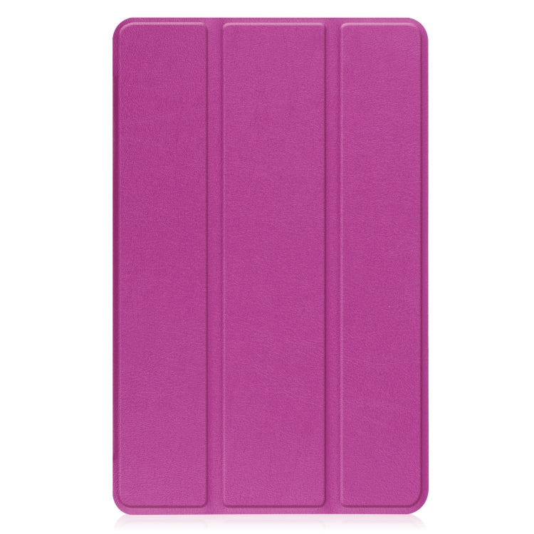 For Lenovo Legion Y700 Three-folding Holder Custer Texture Leather Tablet Case