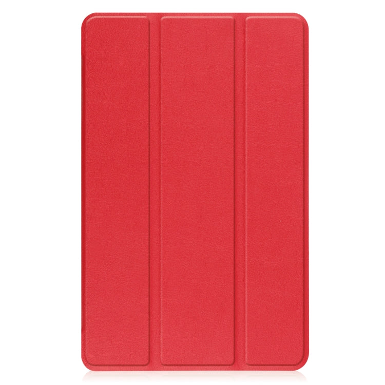 For Lenovo Legion Y700 Three-folding Holder Custer Texture Leather Tablet Case