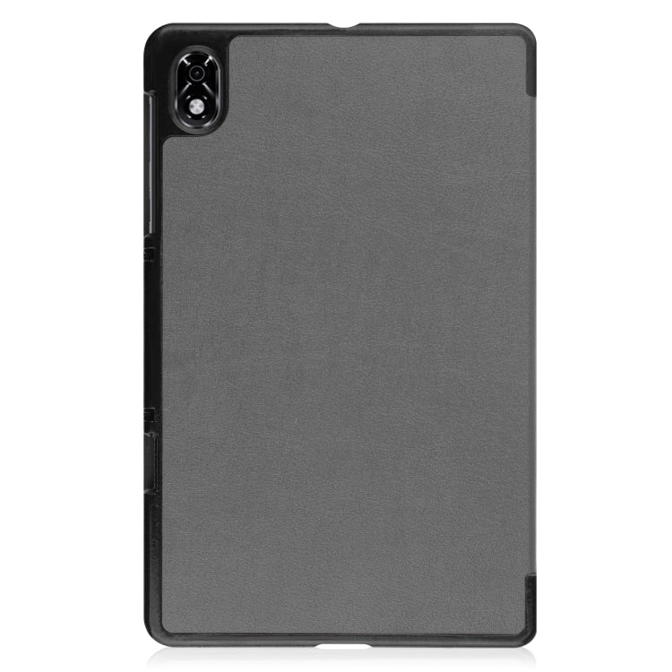 For Lenovo Legion Y700 Three-folding Holder Custer Texture Leather Tablet Case