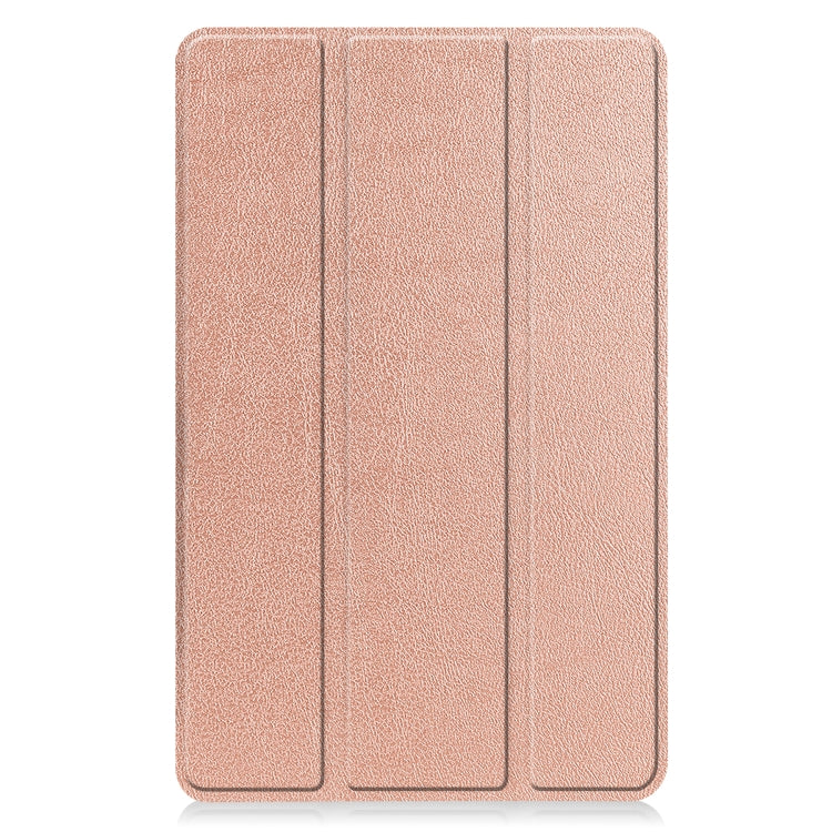 For Lenovo Legion Y700 Three-folding Holder Custer Texture Leather Tablet Case