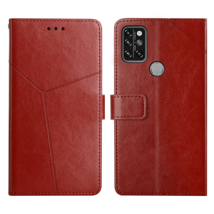 For UMIDIGI A9 Pro Y Stitching Horizontal Flip Leather Phone Case
