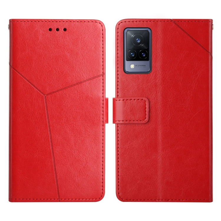 For vivo V21 5G Y Stitching Horizontal Flip Leather Phone Case