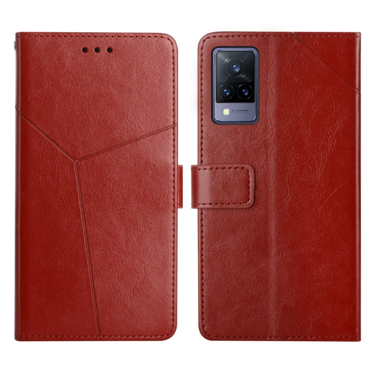 For vivo V21 5G Y Stitching Horizontal Flip Leather Phone Case
