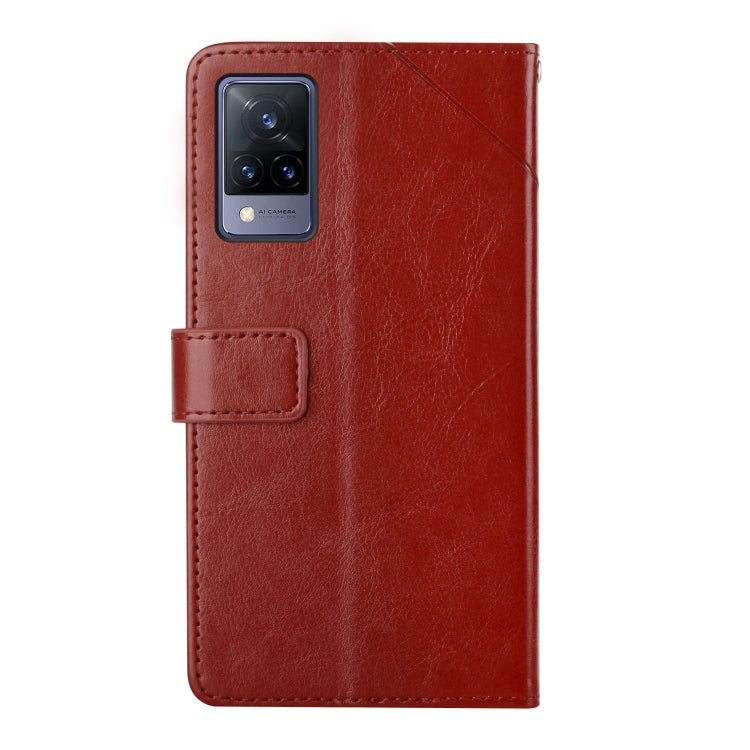 For vivo V21 5G Y Stitching Horizontal Flip Leather Phone Case