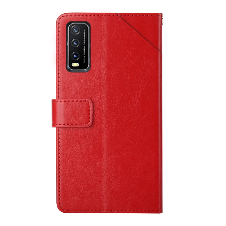 For vivo Y20 2020 Y Stitching Horizontal Flip Leather Phone Case