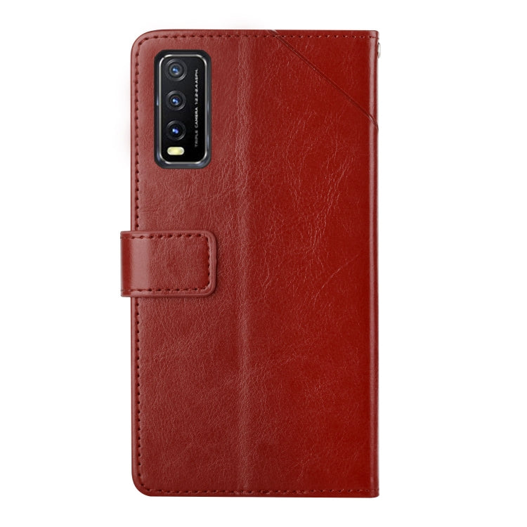 For vivo Y20 2020 Y Stitching Horizontal Flip Leather Phone Case