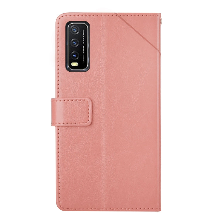 For vivo Y20 2020 Y Stitching Horizontal Flip Leather Phone Case