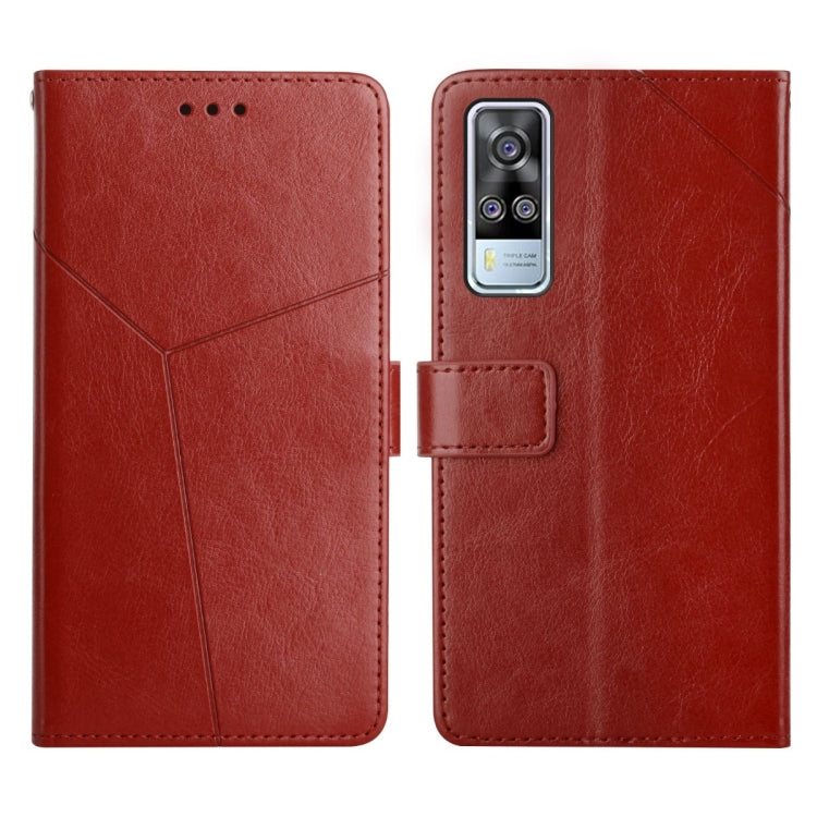 For vivo Y51 2020 Y Stitching Horizontal Flip Leather Phone Case