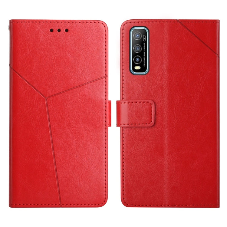 For vivo Y70s Y Stitching Horizontal Flip Leather Phone Case